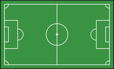 Football Field Line Vector. Football field or soccer field background. Vector green court for create game.