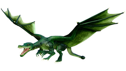 Obraz premium 3D Rendering Fairy Tale Dragon on White