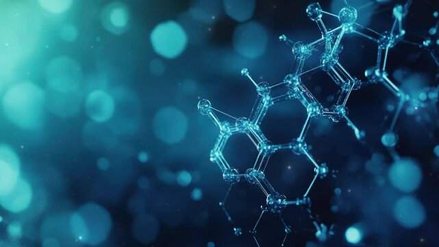 Abstract background with a hexagonal pattern. Digital technology concept of science or medical research in medicine. Digital hexagonal network background. Technology background and science style