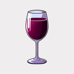Wine in a glass hand drawn illustration artwork