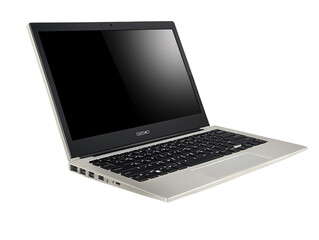 a laptop with a black screen