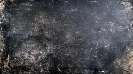 Obraz premium Grunge black chalkboard texture wallpaper featuring dark concrete surface with distressed patterns, perfect for backgrounds, abstract art, and vintage design projects creating a moody and rustic aesth