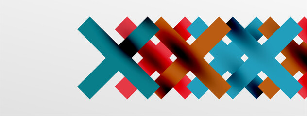 Obraz premium Colorful squares, lines minimal abstract background. Vector Illustration For Wallpaper, Banner, Background, Card, Book Illustration, landing page