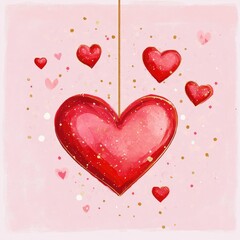 Happy Valentine's Day banner with background
