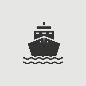 recommend clip art: No Cruise Ship Sign on White Background