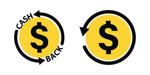 cashback icon. money refund tag, sticker, label for app and website. transparent png and vector.