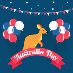 Happy Australia Day Background Template