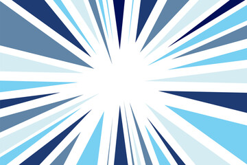 青色のサンバーストのイラスト