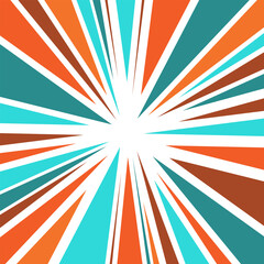 カラフルなサンバーストのイラスト