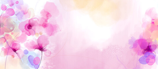 Vector Abstract minimal spring flower, floral shape and leaf, line, pattern, texture and pastel color. Illustrations luxury, graphic design flowers for wedding cover, banner, wallpaper background