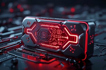 Naklejka premium Futuristic Black Friday Voucher Design Concept