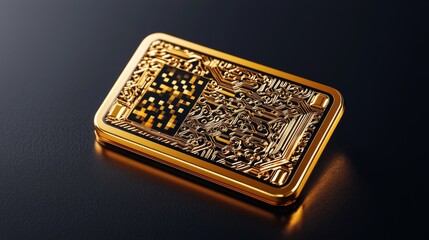 Sleek Black and Gold Minimalist Design Concept