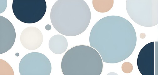 Fototapeta premium minimalist composition of overlapping geometric shapes with clean lines and muted soft pastel colors