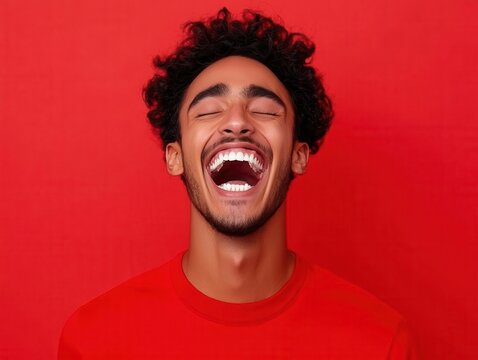 Crazy laughter with uncontrollable, erratic giggles and sudden outbursts, crazy, manic laughter
