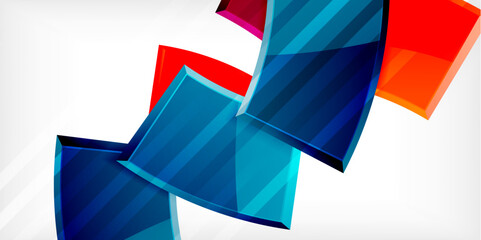 Colorful geometric abstract shapes. Illustration For Wallpaper, Banner, Background, Card, Book Illustration, landing page