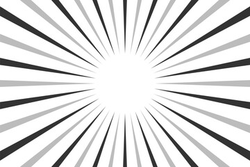 Obraz premium モノクロのサンバーストのイラスト 