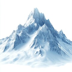 Obraz premium Ice snow mountain in winter with isolated on white background