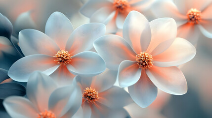 Fototapeta premium Soft Pastel Flower 3D Illustration