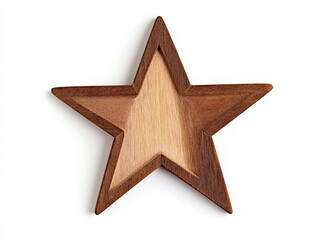 Obraz premium Rustic star-shaped wooden frame for home decor and art display