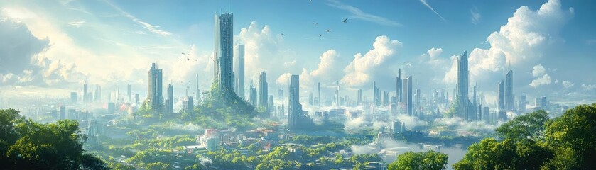 Futuristic cityscape