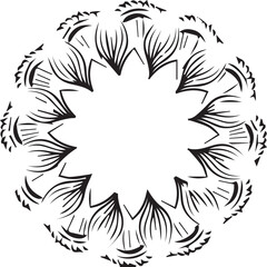 Beautiful flower art and mandala vector design