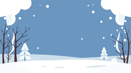 Winter Landscape With Snow-covered Trees background wishes, greeting, card, sale, offer, web, discount, shopping, deal, promotion, or banner design vector illustration