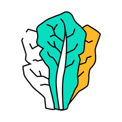 lettuce food line icon vector. lettuce food sign. isolated symbol illustration