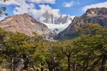 Glaciar Piedras Blancas, located in Los Glaciares National Park, Patagonia, Argentina, is a...