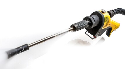 Yellow and Black Pressure Washer Spraying Water