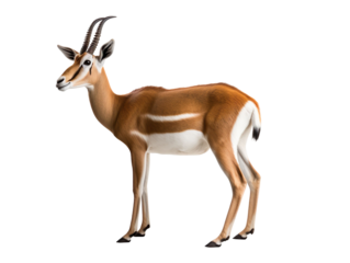 African Springbok isolated on transparent background