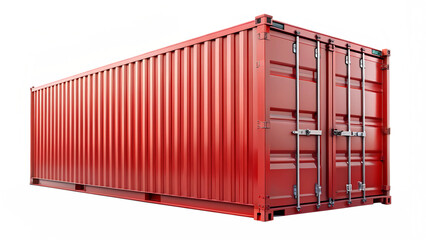Fototapeta premium Mock up 40ft container color red isolated