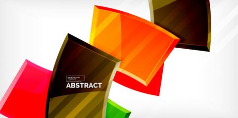 Colorful geometric abstract shapes. Illustration For Wallpaper, Banner, Background, Card, Book Illustration, landing page