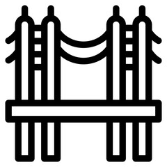 America, bridge, gate, golden, landmark Icon