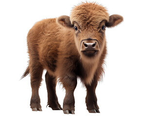 baby buffalo isolated on transparent background