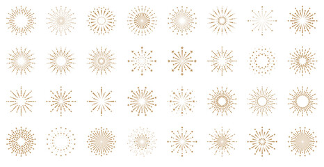 Fireworks vector icons set