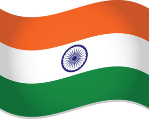 Obraz premium India Flag Waving 3D Vector