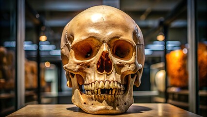 Realistic Human Skull Display: Anatomical Model for Educational and Scientific Use