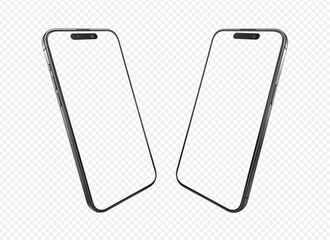 Tilted Smartphone Vector Mockup