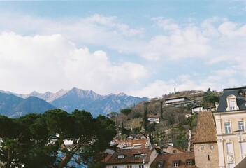 Obraz premium View of the city of Merano