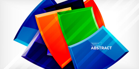 Vector abstract color geometric shapes. Illustration For Wallpaper, Banner, Background, Card, Book Illustration, landing page