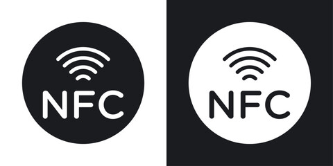 NFC solid vector icon pack