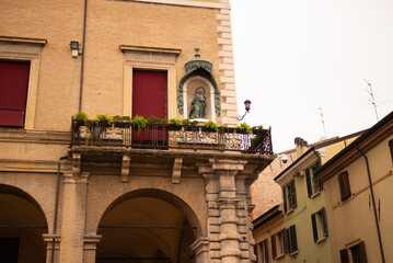 Obraz premium Rimini, Emilia Romagna, Italy - 2024: old street in old town center