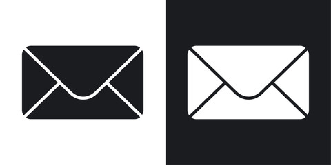 Mail solid vector icon pack