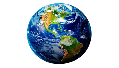 3D Earth A Celestial Sphere on a Pristine Canvas