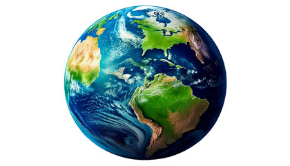 Fototapeta premium 3D Earth A Celestial Sphere on a Pristine Canvas