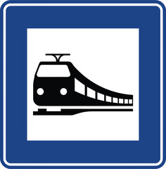 Station, Information signs, Road signs in Turkey. Standard traffic signs on Turkish highways. (Turkish: İstasyon, Karayolları standart trafik işaret levhaları, Bilgi işaretleri)