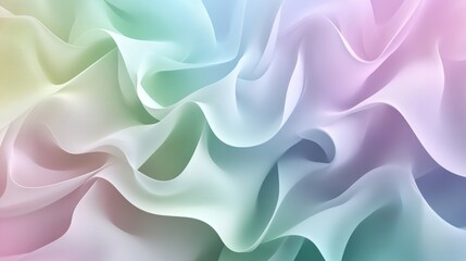 Obraz premium Abstract Pastel Rainbow Background, Soft Colorful Wavy Texture, Elegant Flowing Fabric