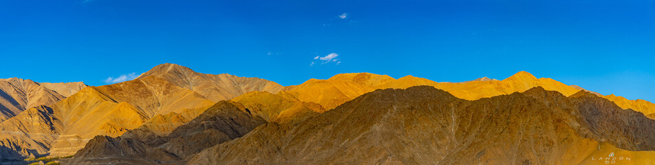 Panoramic view of Leh Ladakh surrounded by dry mountains 2024