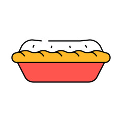 pumpkin pie line icon vector. pumpkin pie sign. isolated symbol illustration