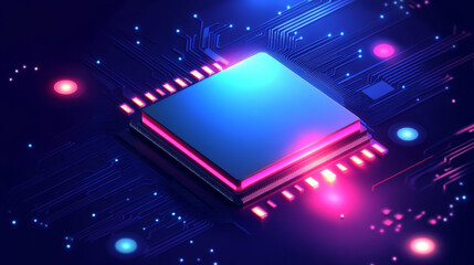 Fototapeta premium An abstract technology background featuring a printed circuit board (PCB) design, ideal for use as a digital dynamic wallpaper. 